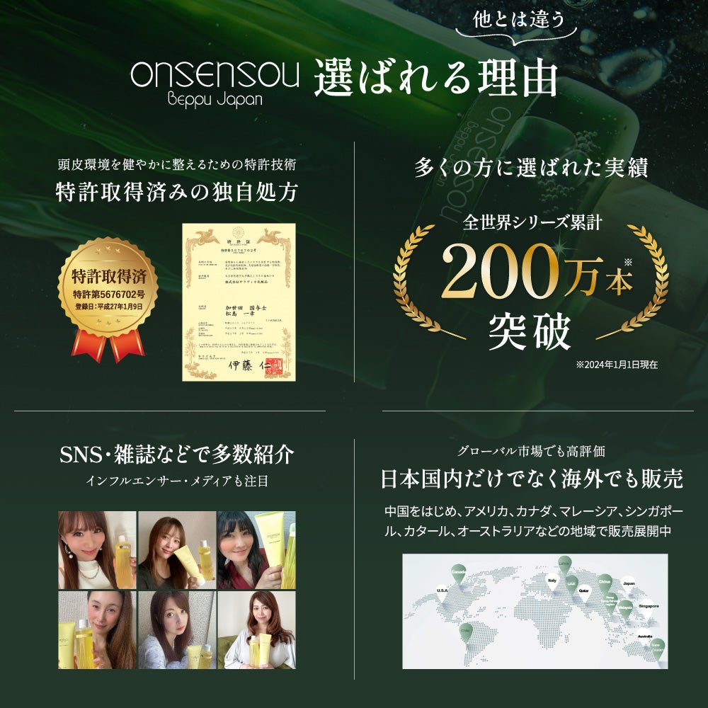 【公式】限定BOOMセットONSENSOUオンセンソウ 温泉藻配合頭皮ケアシャンプー＆トリートメント